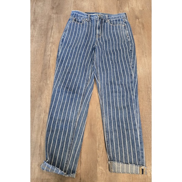 American Eagle Outfitters Denim - American Eagle Women's Mom Jean High Rise Striped Size 2 Regular